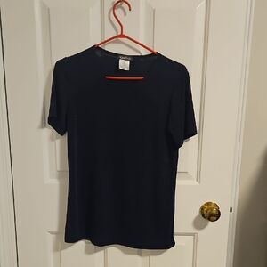 💗Kim& CO. slinky Knit Deep Blue Tee